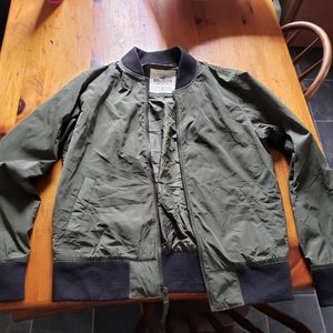 Hollister green bomber jacket